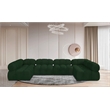 Meridian Furniture Ames Green Boucle Fabric Modular Sectional