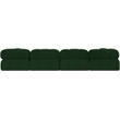 Meridian Furniture Ames Green Boucle Fabric Modular Sectional
