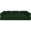 Meridian Furniture Ames Green Boucle Fabric Modular Sectional