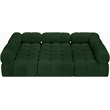 Meridian Furniture Ames Green Boucle Fabric Modular Sectional