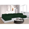 Meridian Furniture Ames Green Boucle Fabric Modular Sectional