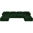 Meridian Furniture Ames Green Boucle Fabric Modular Sectional