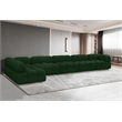 Meridian Furniture Ames Green Boucle Fabric Modular Sectional