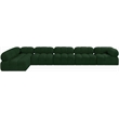 Meridian Furniture Ames Green Boucle Fabric Modular Sectional