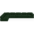 Meridian Furniture Ames Green Boucle Fabric Modular Sectional