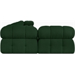 Meridian Furniture Ames Green Boucle Fabric Modular Sectional