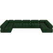 Meridian Furniture Ames Green Boucle Fabric Modular Sectional