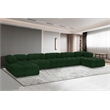 Meridian Furniture Ames Green Boucle Fabric Modular Sectional