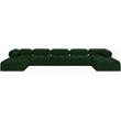 Meridian Furniture Ames Green Boucle Fabric Modular Sectional