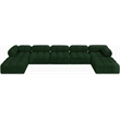 Meridian Furniture Ames Green Boucle Fabric Modular Sectional