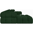 Meridian Furniture Ames Green Boucle Fabric Modular Sectional
