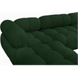 Meridian Furniture Ames Green Boucle Fabric Modular Sectional