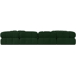Meridian Furniture Ames Green Boucle Fabric Modular Sectional