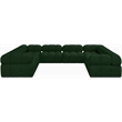 Meridian Furniture Ames Green Boucle Fabric Modular Sectional