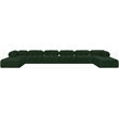 Meridian Furniture Ames Green Boucle Fabric Modular Sectional