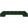 Meridian Furniture Ames Green Boucle Fabric Modular Sectional