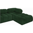 Meridian Furniture Ames Green Boucle Fabric Modular Sectional