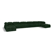 Meridian Furniture Ames Green Boucle Fabric Modular Sectional