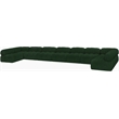 Meridian Furniture Ames Green Boucle Fabric Modular Sectional