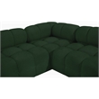 Meridian Furniture Ames Green Boucle Fabric Modular Sectional