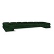 Meridian Furniture Ames Green Boucle Fabric Modular Sectional