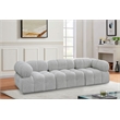 Meridian Furniture Ames Grey Boucle Fabric Modular Sofa
