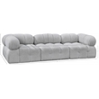 Meridian Furniture Ames Grey Boucle Fabric Modular Sofa