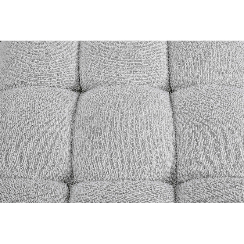 meridian furniture ames grey boucle fabric modular sofa