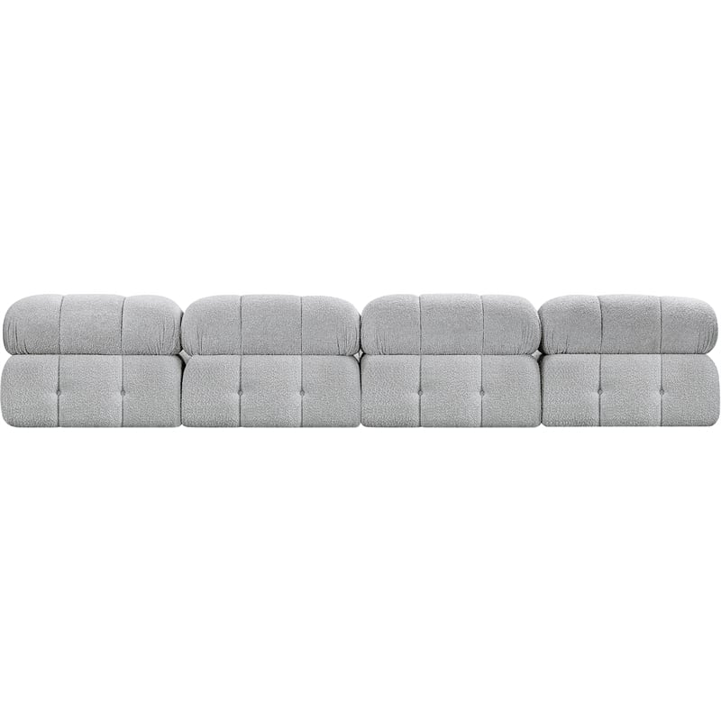 Meridian Furniture Ames Grey Boucle Fabric Modular Sofa