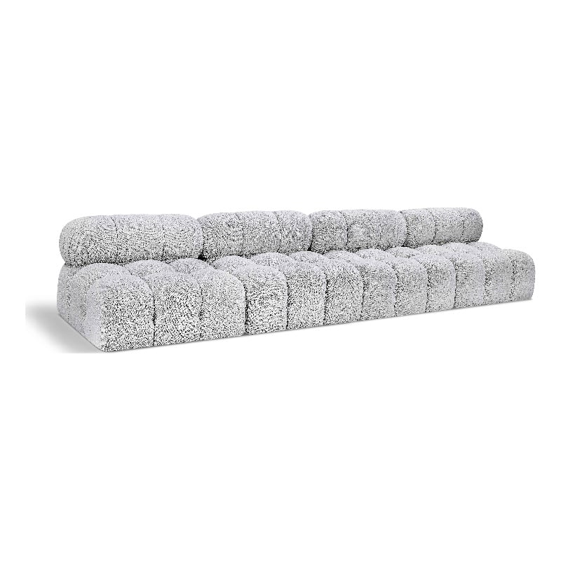 Meridian Furniture Ames Grey Boucle Fabric Modular Sofa