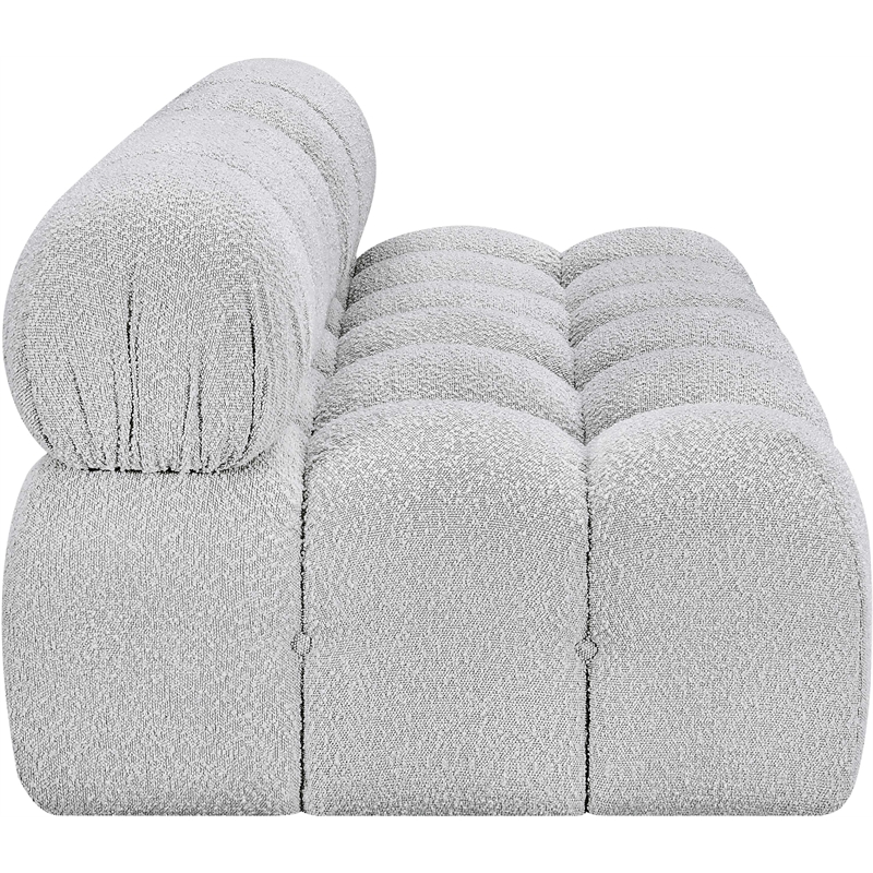 Meridian Furniture Ames Grey Boucle Fabric Modular Sofa