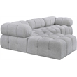 Meridian Furniture Ames Grey Boucle Fabric Modular Sectional