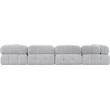 Meridian Furniture Ames Grey Boucle Fabric Modular Sectional