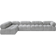 Meridian Furniture Ames Grey Boucle Fabric Modular Sectional