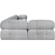 Meridian Furniture Ames Grey Boucle Fabric Modular Sectional