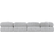 Meridian Furniture Ames Grey Boucle Fabric Modular Sectional