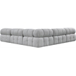 Meridian Furniture Ames Grey Boucle Fabric Modular Sectional