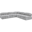 Meridian Furniture Ames Grey Boucle Fabric Modular Sectional