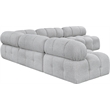 Meridian Furniture Ames Grey Boucle Fabric Modular Sectional