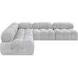 Meridian Furniture Ames Grey Boucle Fabric Modular Sectional