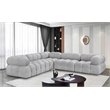 Meridian Furniture Ames Grey Boucle Fabric Modular Sectional