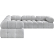 Meridian Furniture Ames Grey Boucle Fabric Modular Sectional