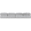 Meridian Furniture Ames Grey Boucle Fabric Modular Sectional