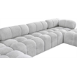 Meridian Furniture Ames Grey Boucle Fabric Modular Sectional
