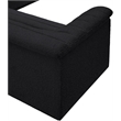 Meridian Furniture Cascade Black Boucle Fabric Modular Sectional