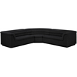Meridian Furniture Cascade Black Boucle Fabric Modular Sectional