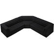 Meridian Furniture Cascade Black Boucle Fabric Modular Sectional