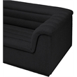 Meridian Furniture Cascade Black Boucle Fabric Modular Sectional