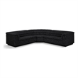 Meridian Furniture Cascade Black Boucle Fabric Modular Sectional