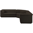 Meridian Furniture Cascade Brown Boucle Fabric Modular Sectional